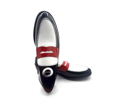 Cómodo Mocasín de mujer en piel tricolor Bessie 3 Tone