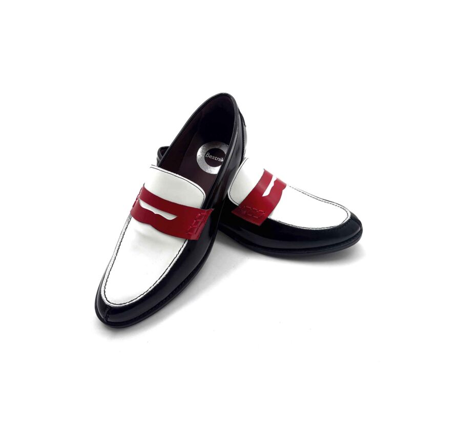 Cómodo Mocasín de mujer en piel tricolor Bessie 3 Tone