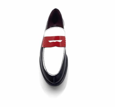 Cómodo Mocasín de mujer en piel tricolor Bessie 3 Tone