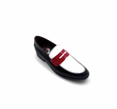 Cómodo Mocasín de mujer en piel tricolor Bessie 3 Tone