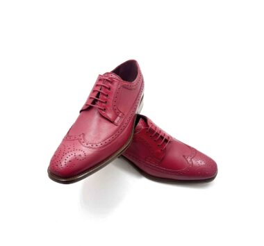 Zapato Oxford de hombre en piel rojo cereza Beatnik Lucien Cherry Red