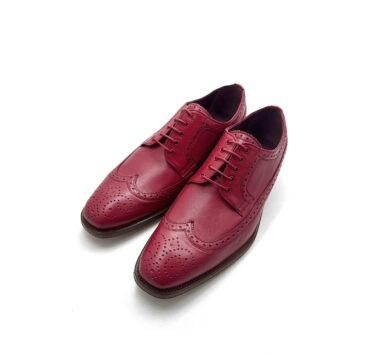 Zapato Oxford de hombre en piel rojo cereza Beatnik Lucien Cherry Red