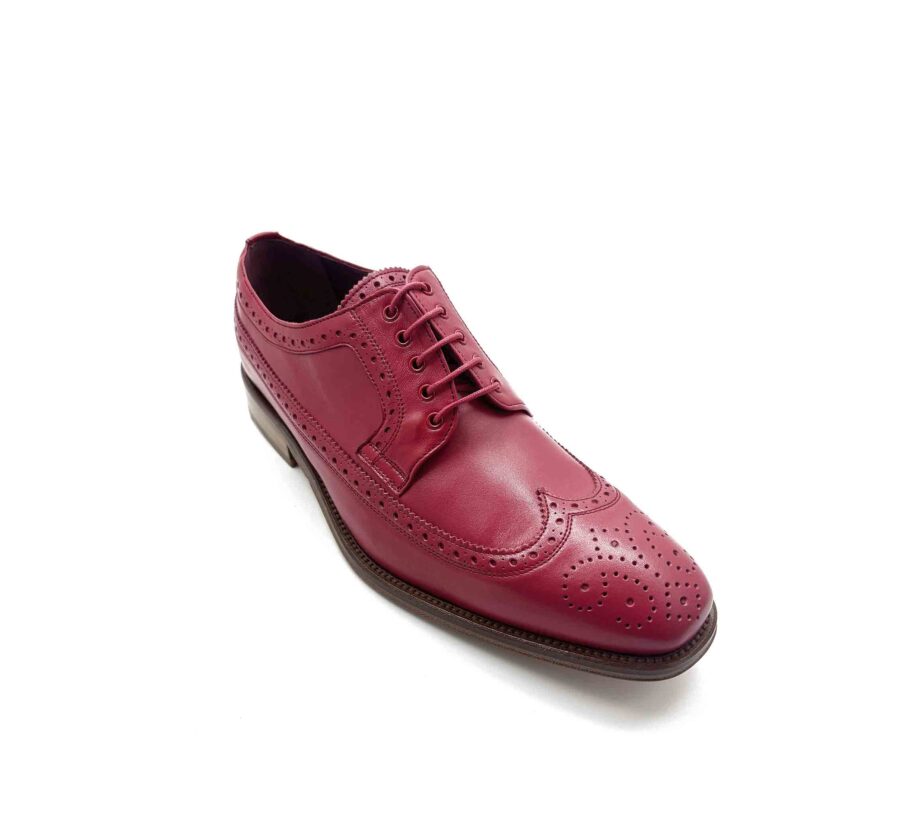 Zapato Oxford de hombre en piel rojo cereza Beatnik Lucien Cherry Red