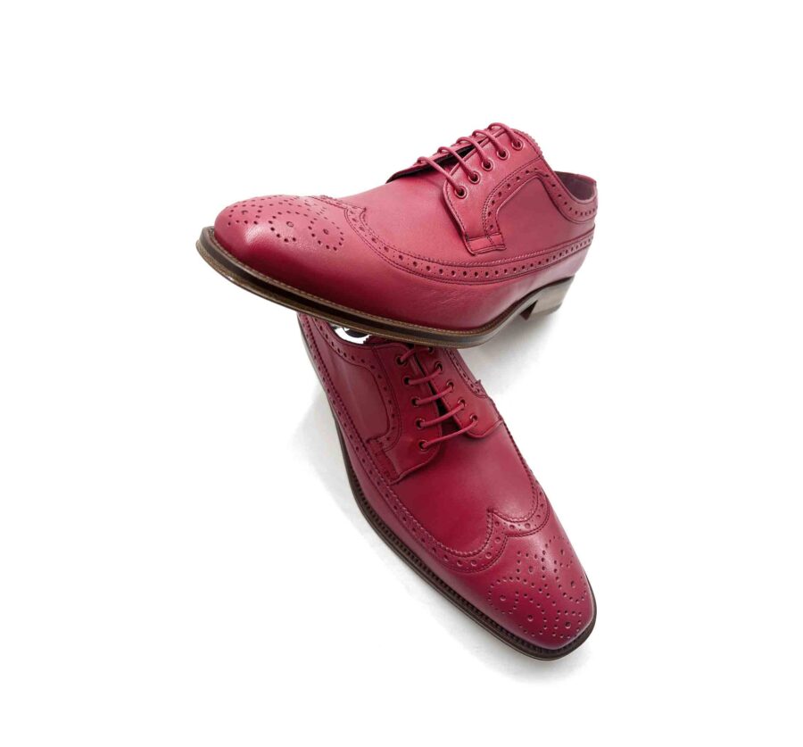 Zapato Oxford de hombre en piel rojo cereza Beatnik Lucien Cherry Red