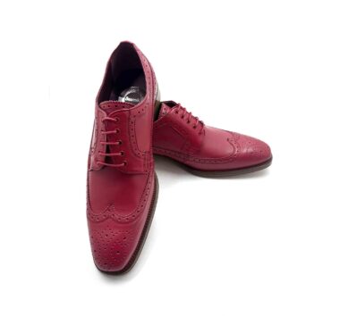 Zapato Oxford de hombre en piel rojo cereza Beatnik Lucien Cherry Red