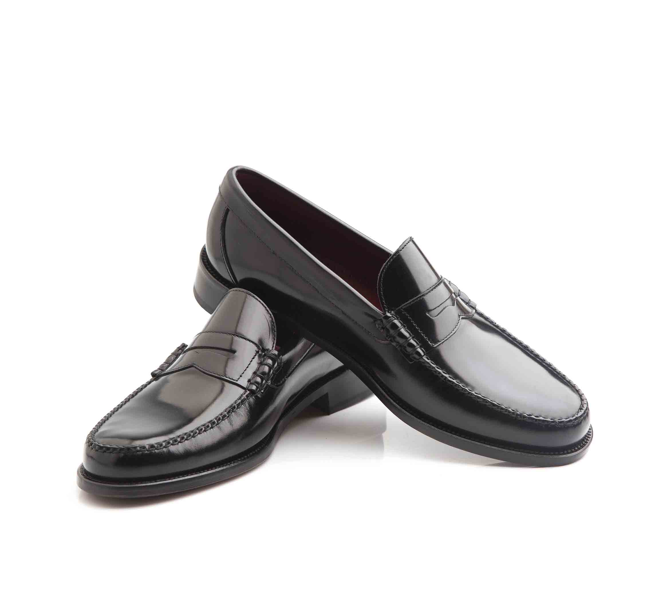 Zapato clásico Mocasín de estilo castellano negro para hombre Beatnik Allen Black